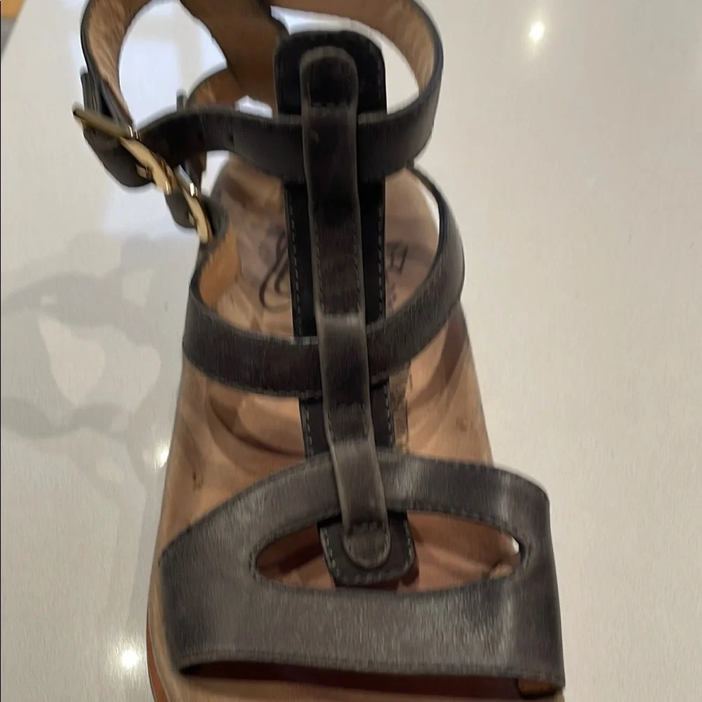 Vivienne Westwood Leather Gladiator Sandals, Charcoal. Size 8.5 - Picture 7 of 11
